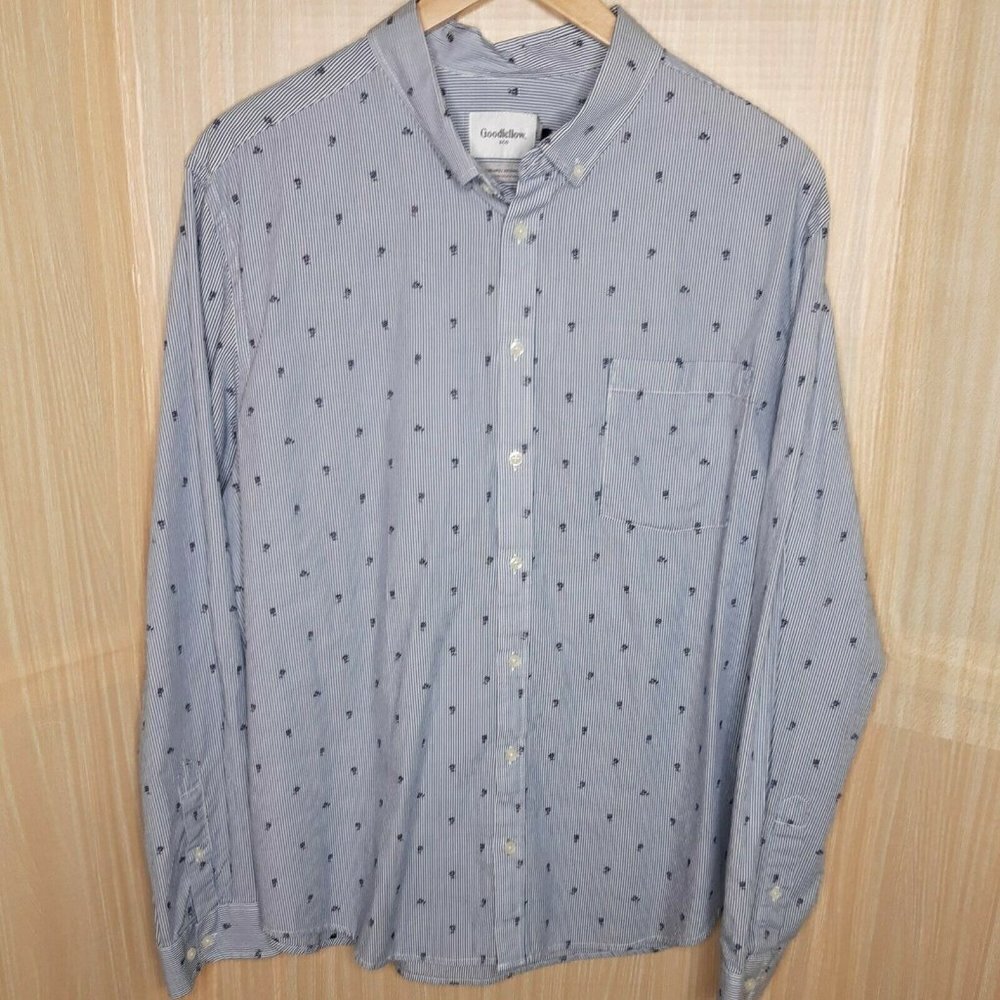 Goodfellow NWT  Striped Floral Button Down